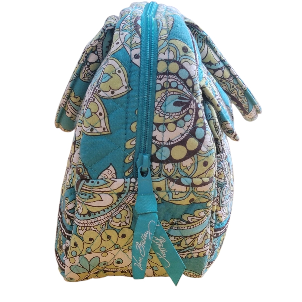 VERA BRADLEY Lola Small Bowler Satchel in Peacock Green Floral & Paisley - Picture 6 of 12